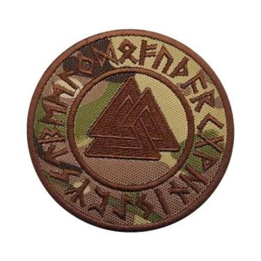 Imagem de Emblema De Moral Tático Militar Em PVC Com Bordado De Runas De Berserk