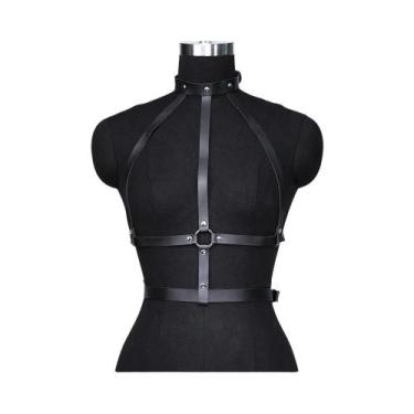 Imagem de Cinto De Couro Gótico Feminino Com Suspensórios, Moda, Lingerie, Vestu