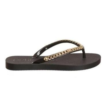 Imagem de Chinelo Petite Jolie Fresh Correntes PJ7122 Preto-Feminino