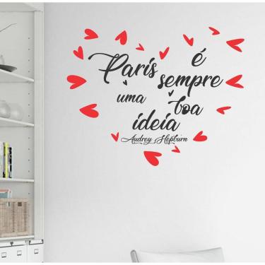 Imagem de Adesivo Decorativo De Parede Frase Paris É Sempre...