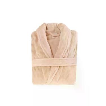Imagem de Roupão Unissex Tessi Flannel Relieve Bisque, G, U
