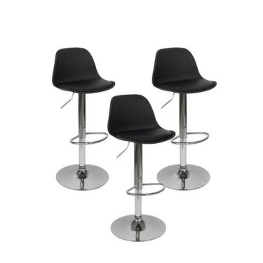 Imagem de Banqueta 2-25 preta july luisa kit 3 uni - LEON IMPORTS