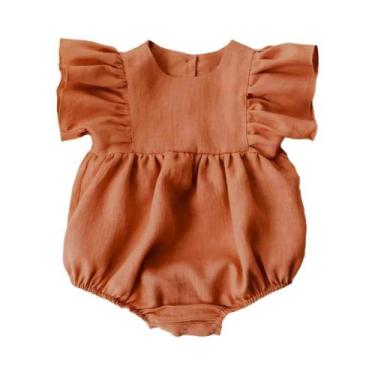 Imagem de Macacão De Verão Em Linho E Algodão Para Bebê Menina - HiPapa, 3-6 mil