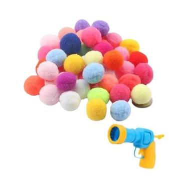 Imagem de Brinquedo Interativo Para Gatos: Lançador De Bolas De Pelúcia De Alta 