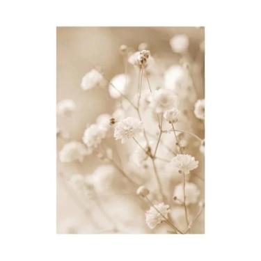 Imagem de Pintura Em Tela Bege De Outono Com Ponte E Lago, Arte De Parede Nórdic