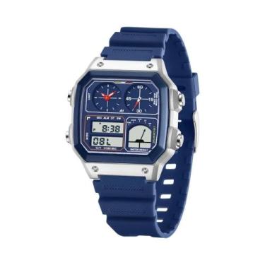 Imagem de Relógio Esportivo Digital Masculino À Prova D'Água Com Pulseira De Aço