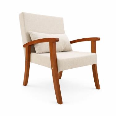 Imagem de Kit 2 Poltronas Jade Linho Premium Escritório Recepção Sala De Estar Decorativa