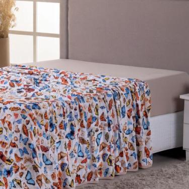 Imagem de Lençol de Cima Casal Malha 100% Algodão Estampado Avulso sem Elástico 