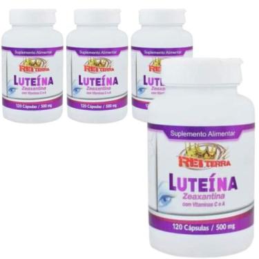 Imagem de 4x Luteína Zeaxantina + Vitamina A e C 500mg 120 Cápsulas - Rei Terra