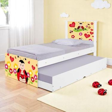 Imagem de Bi Cama Infantil Solteiro 195cm X 96cm Kmteb Joaninha