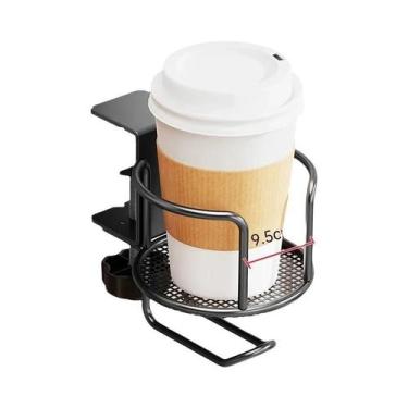 Imagem de Suporte De Copo Ajustável 2 Em 1 Para Mesa Com Braçadeira Aprimorada E