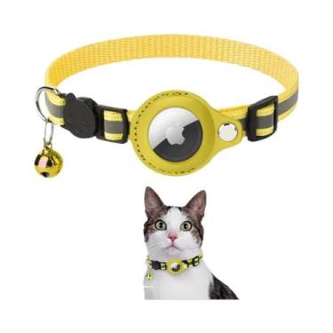 Imagem de Coleira Ajustável E Impermeável Para Gatos Com Suporte Para AirTag, Ti