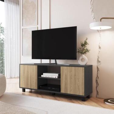 Imagem de Rack para TV até 50" 2 Portas com Prateleira e Pés - Completa Móveis, 