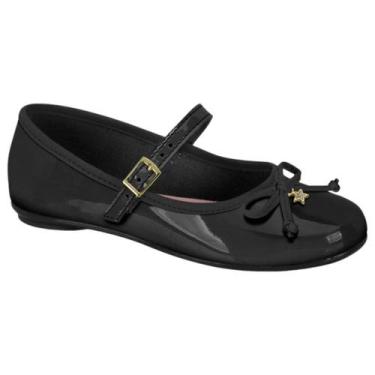 Imagem de Sapatilha molekinha menina laço 25021009, Preto verniz, 34