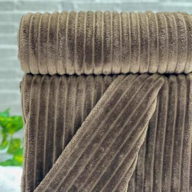 Imagem de Cobertor Casal Canelado Luster Marrom - Fatex