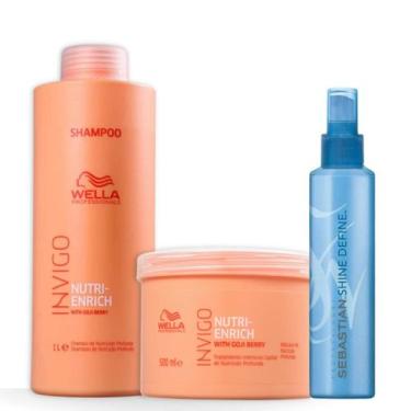 Imagem de Kit Nutri-Enrich Sh 1000ml + Masc 500ml + Shine Define 200ml - Wella p
