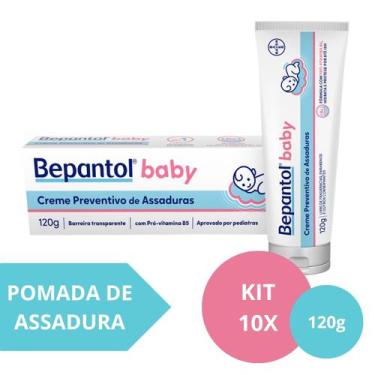 Imagem de Kit com 10 Cremes Pomada de Assadura 120gr Cada - Bepantol