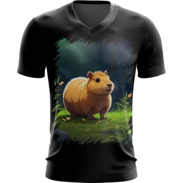 Imagem de Camiseta Gola V Capivara do Bem Animalzinho 9 - Kasubeck Store®, INF 0