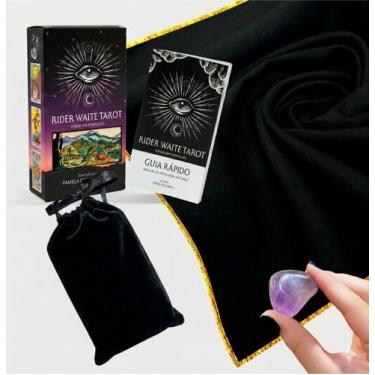 Imagem de Kit Tradicional Tarot Rider Waite Português com Saquinho e cristal 78 