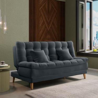 Imagem de Sofá Cama 3 lugares casal confortável 1,85 larg Duda Matrix, VELUDO CI