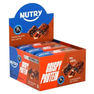 Imagem de Barra de Proteínas Nutry Crispy Protein Chocolate ao Leite 12 Unidades
