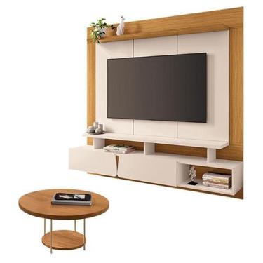 Imagem de Home Suspenso Zenith Off White Cinamomo com Mesa de Centro Sky Cinamom