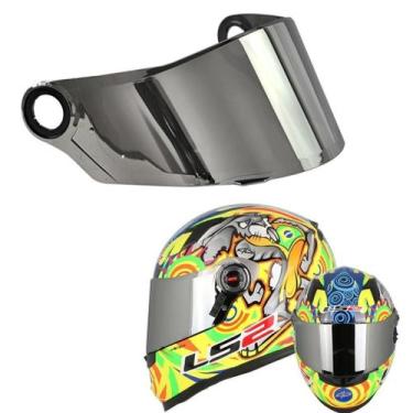 Imagem de Viseira Capacete LS2 FF358 Cromado - Polivisor 