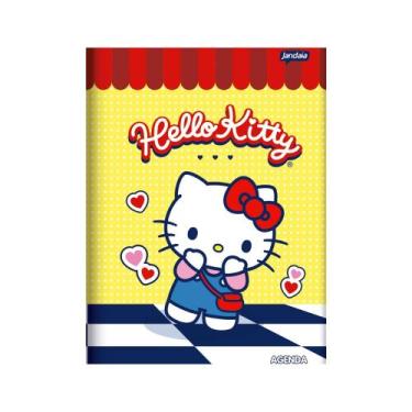 Imagem de Agenda infantil Permanente Brochura Escolar Hello Kitty 192p - Jandaia