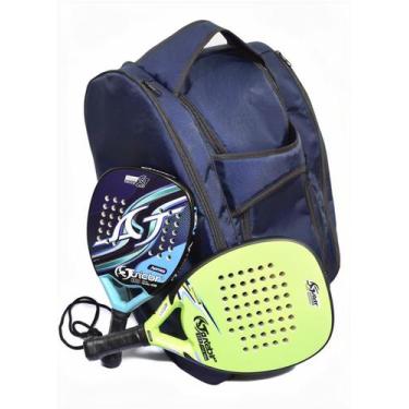 Imagem de Mochila Esportiva Raqueteira Beach Tennis E Padel Mod625 - TRILEFA, Az