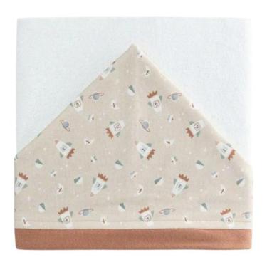 Imagem de Toalha de Banho Bebê Menino Be Brave Marrom 87x88 cm - Hug