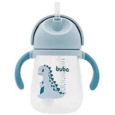 Imagem de Copo infantil dino com alca azul 240 ml - Buba