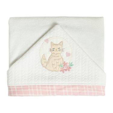 Imagem de Toalha de Banho Bebê Gatinhos Off White 87x88 cm - Hug