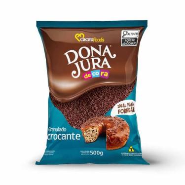 Imagem de Granulado Crocante Decorativo Bolos Doces Chocolate 500g Dona Jura