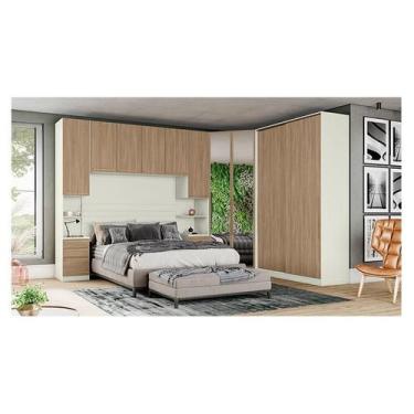 Imagem de Quarto Modulado Casal Ambiente Composição 5 New Predileto 5 Peças Arei