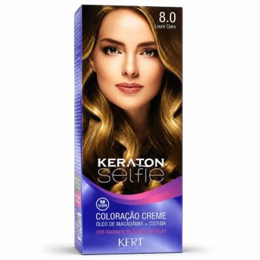 Imagem de Coloração Creme Kert Keraton Selfie 8.0 Louro Claro