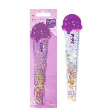 Imagem de Régua Escolar Ice Cream 15cm FOFY Decorada -, Lilás