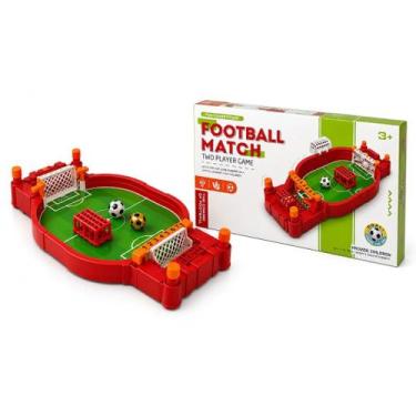 Imagem de Jogo Futebol de Mesa Infantil Portátil com 2 Bolas Mini Pebolim Brinqu