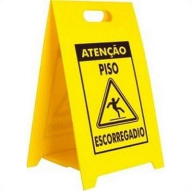 Imagem de Placa De Sinalizacao Dobravel Piso Escorregadio - SUPERPRO