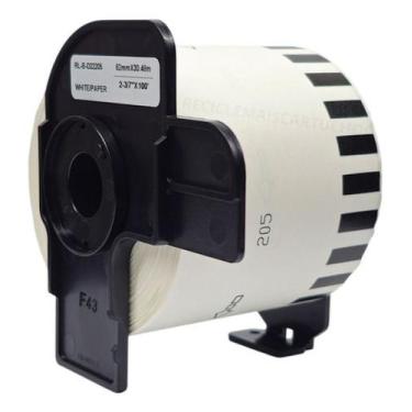 Imagem de Rolo Etiqueta Térmica Comp. D22205 Contínua C/suporte Master  Kit 3un 