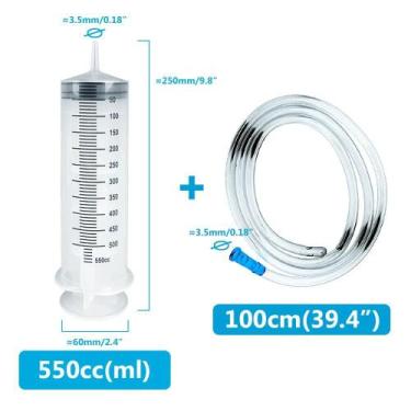 Imagem de Seringa Plástica De Grande Capacidade 50ml-550ml Com Mangueira De 100c