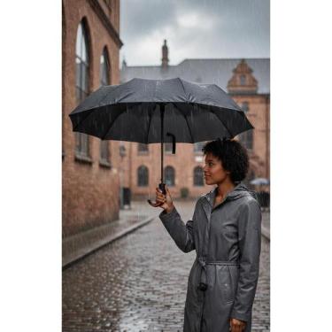 Imagem de Guarda Chuva Automático Reforçado Anti-Vento Preto - Congratulations S