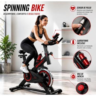Imagem de Bicicleta Ergométrica Spinning Fitness Vertical 120kg 1,70m Treino em 