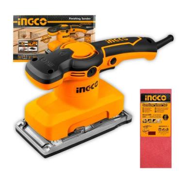 Imagem de Lixadeira Orbital Ingco 320W 180x90MM 14000RPM Para Madeira Com 5 Lixa