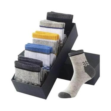 Imagem de Meias Formais Masculinas Com Bloco De Cores 10/5/4/3 Pares Confortávei