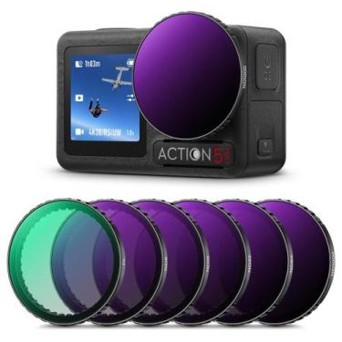 Imagem de Kit 6 Filtros K&F Concept CPL+ND para Osmo Action 3, 4 5 Pro - 2334