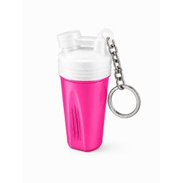 Imagem de Chaveiro coqueteleira porta-batom e protetor labial cor:rosa - WRX BRI