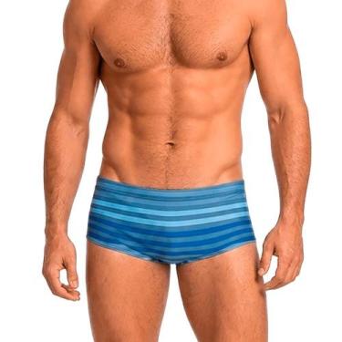 Imagem de Sunga Praia Estampada Adulto Lupo 28973-014, Azul, GG