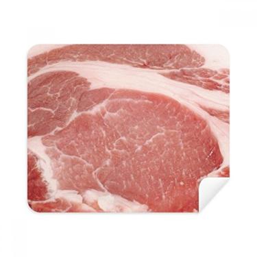 Imagem de Pano de limpeza de textura de carne crua de porco, 2 peças, tecido de camurça