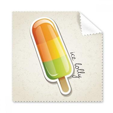 Imagem de Pano de limpeza laranja amarelo verde picolé doce sorvete pano de limpeza de tela de telefone limpador de óculos 5 peças