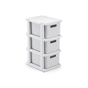Imagem de Gaveteiro plastico rattan 03 gavetas com rodizio